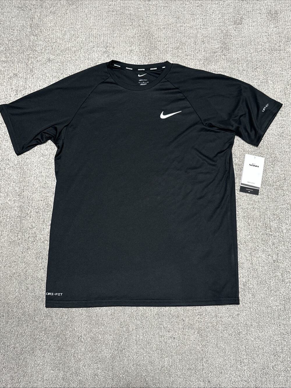Nike Men's Black Short-Sleeve Hydroguard Swim Shirt – Size Medium NWT